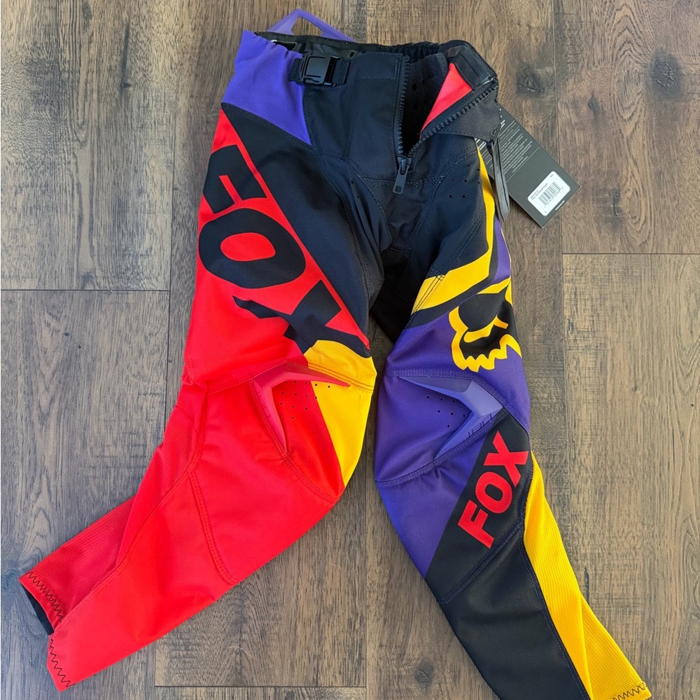 Fox Kids Riding Pants - Red, Purple, Black, Yellow
